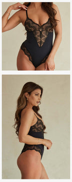 Corrigerende Bodysuit met Kanten Panel