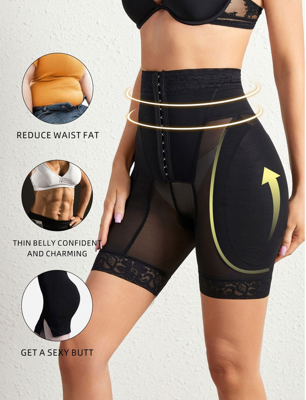 High-Waist Sculpting Shorts with Thigh Smoothing