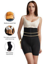 Zip-Up High-Waist Shaping Compression Shorts