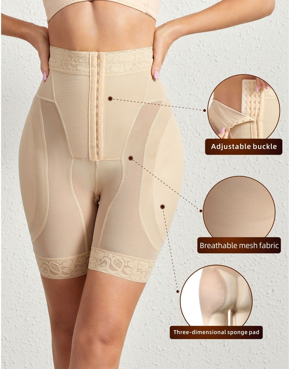 High-Waist Sculpting Shorts with Thigh Smoothing