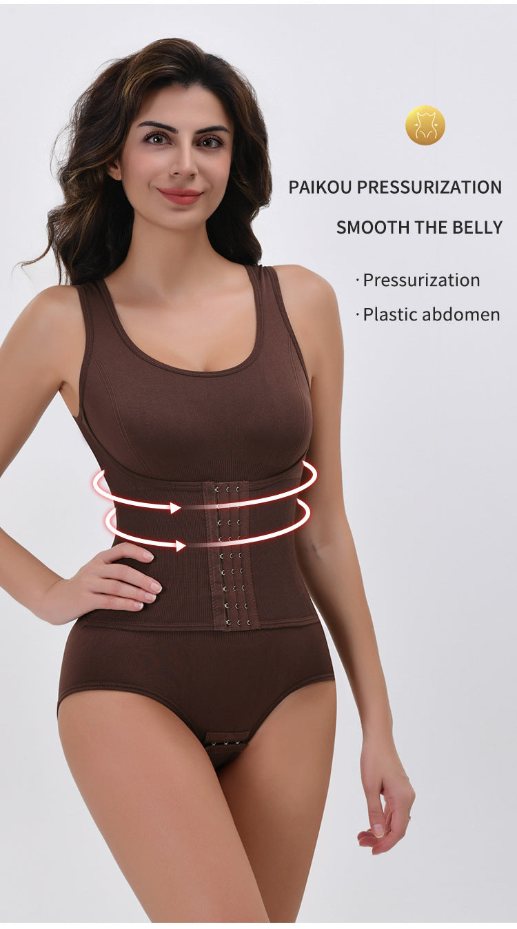 Taillerende Bodysuit met Brede Bandjes en Haak- en Oogsluiting