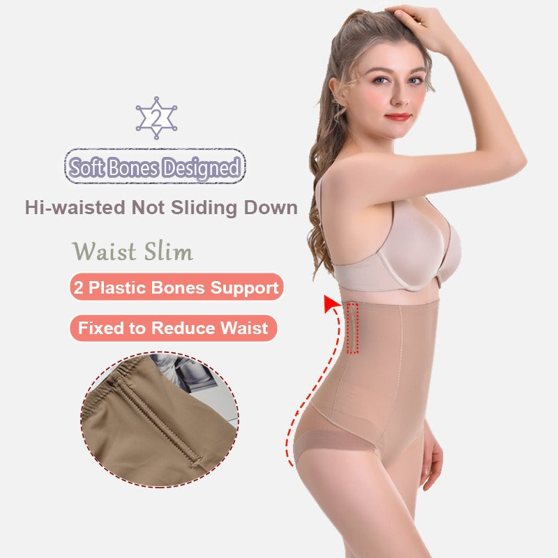 Corrigerende slip met hoge taille en mesh details