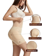 Zip-Up High-Waist Shaping Compression Shorts