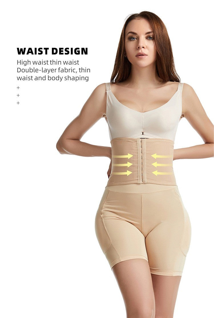 Zip-Up High-Waist Shaping Compression Shorts