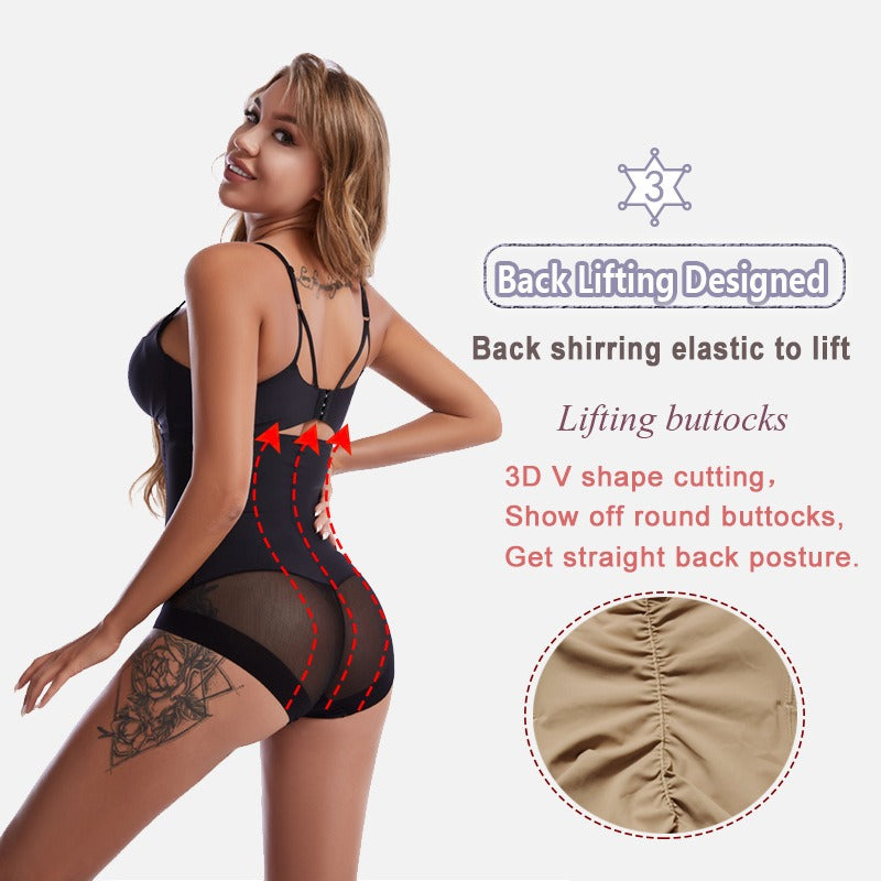 Corrigerende slip met hoge taille en mesh details