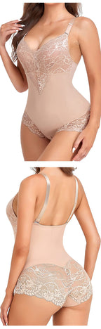 Bodysuit met tailleversmallende kant