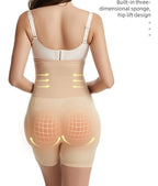 Zip-Up High-Waist Shaping Compression Shorts
