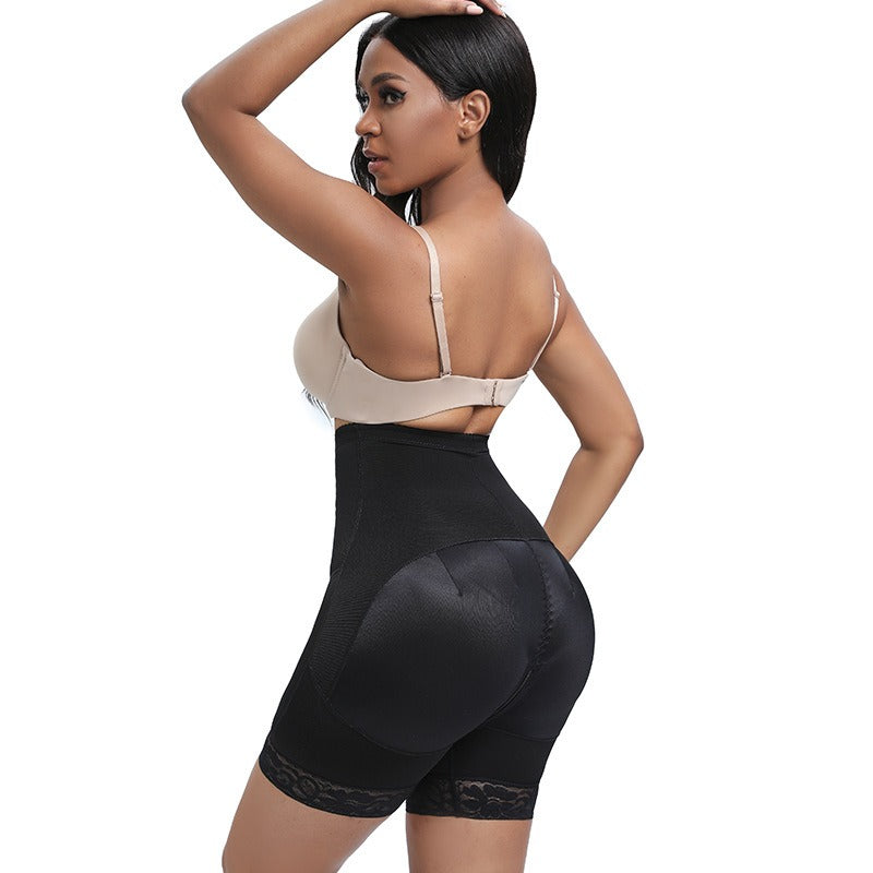 High-Waist Vormgevend Corrigerend Kort Broekje met Ritssluiting aan de Voorkant
