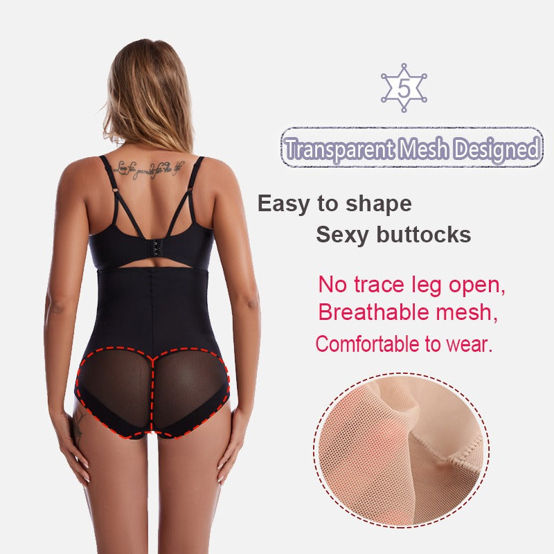 Corrigerende slip met hoge taille en mesh details