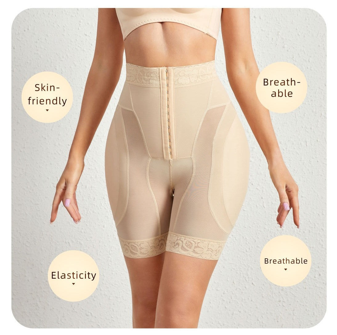 High-Waist Shaping Shorts met Gladmakende Dijbenen