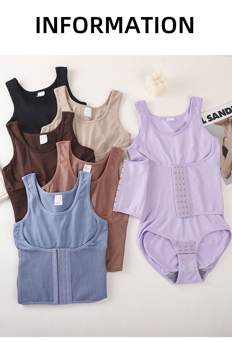 Taillerende Bodysuit met Brede Bandjes en Haak- en Oogsluiting