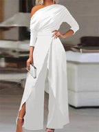 Elegant women's jumpsuit figure flattering for evening wear and special events