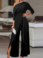 Elegant women's jumpsuit figure flattering for evening wear and special events