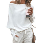 Women's Sweater with Crew Neck | Perfect for Autumn - White