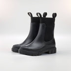 Women's Rain Boots with Water-Resistant Surface and Non-Slip Sole - Black