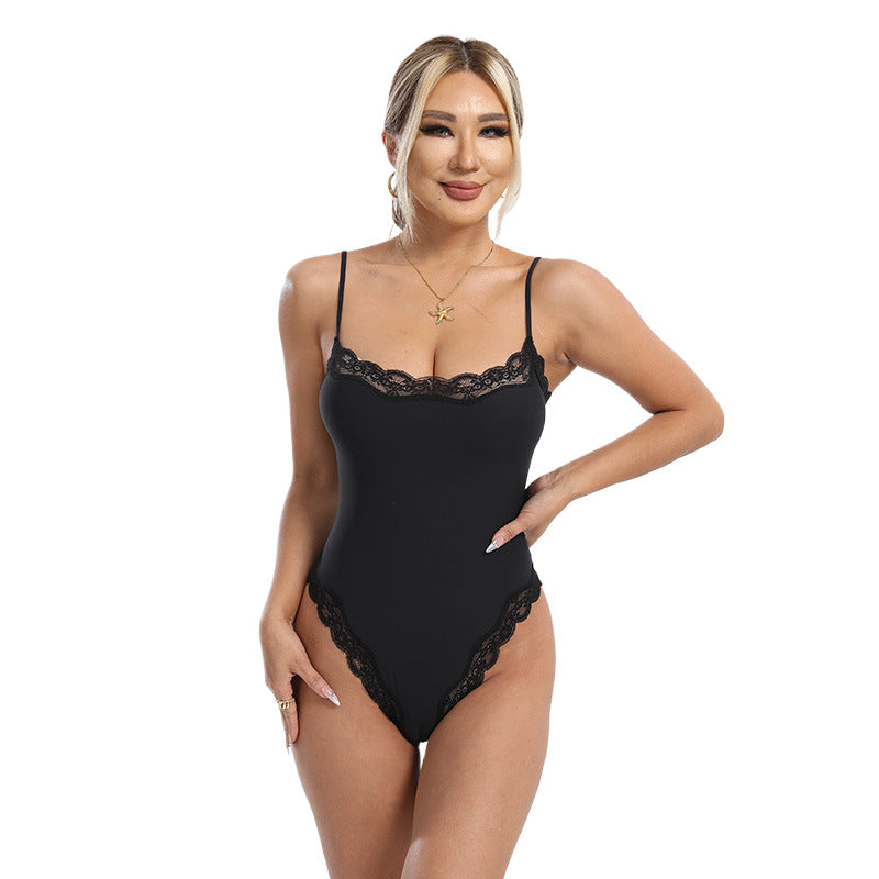 Corrigerend Bodysuit met Kanten Afwerking