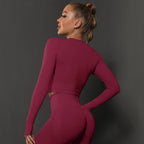 Naadloze Corrigerende Activewear Top met Lange Mouwen