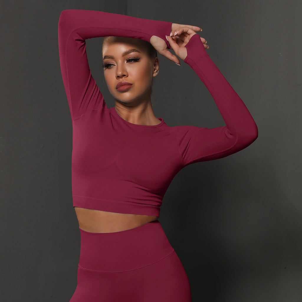 Naadloze Corrigerende Activewear Top met Lange Mouwen