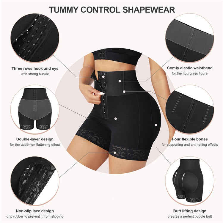 Taille Vormende Shorts met Haaksluiting