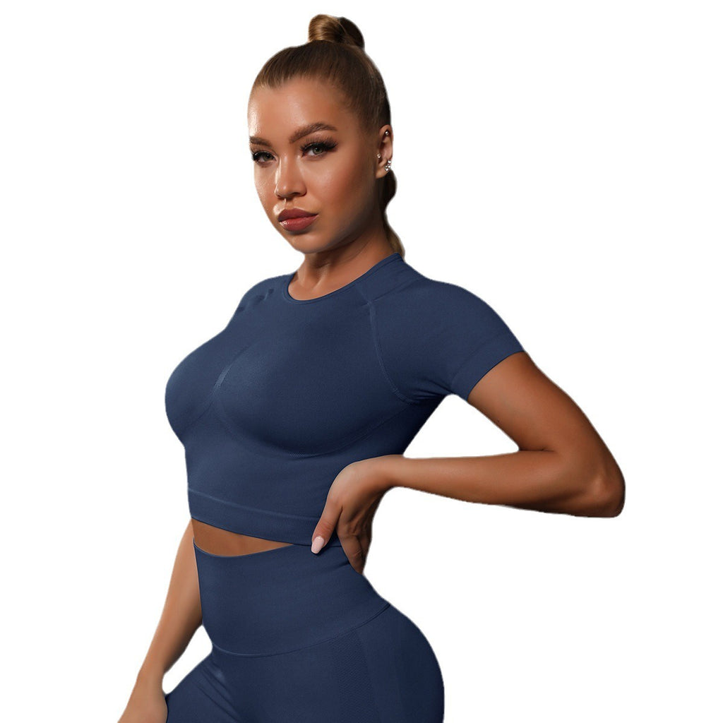 Korte Mouw Sculpting Actieve Croptop