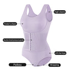 Taillerende Bodysuit met Brede Bandjes en Haak- en Oogsluiting