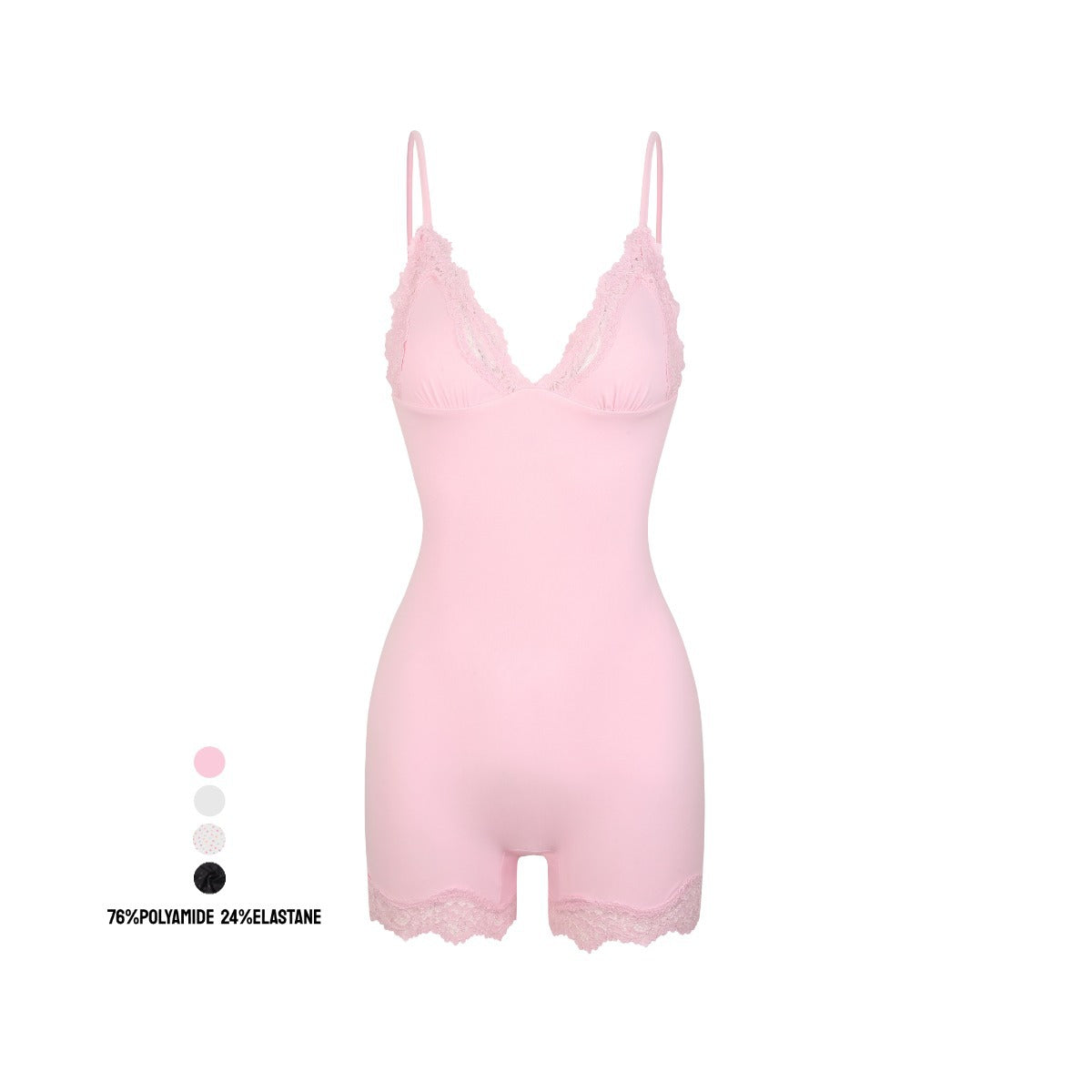 Corrigerende bodysuit met kanten afwerking