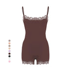 Corrigerende Bodysuit Shorts met Kanten Afwerking