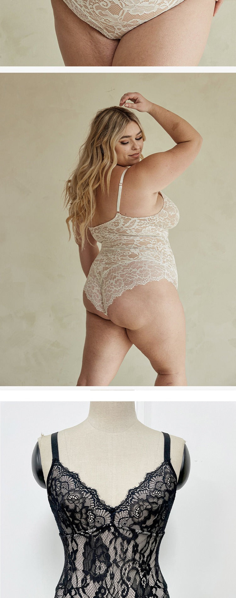Corrigerende Bodysuit Volledig Kant