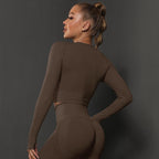 Naadloze Corrigerende Activewear Top met Lange Mouwen