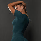 Korte Mouw Sculpting Actieve Croptop