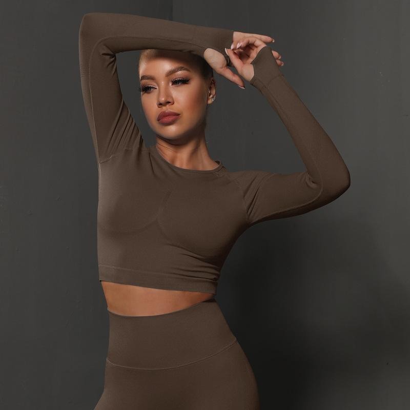 Naadloze Corrigerende Activewear Top met Lange Mouwen