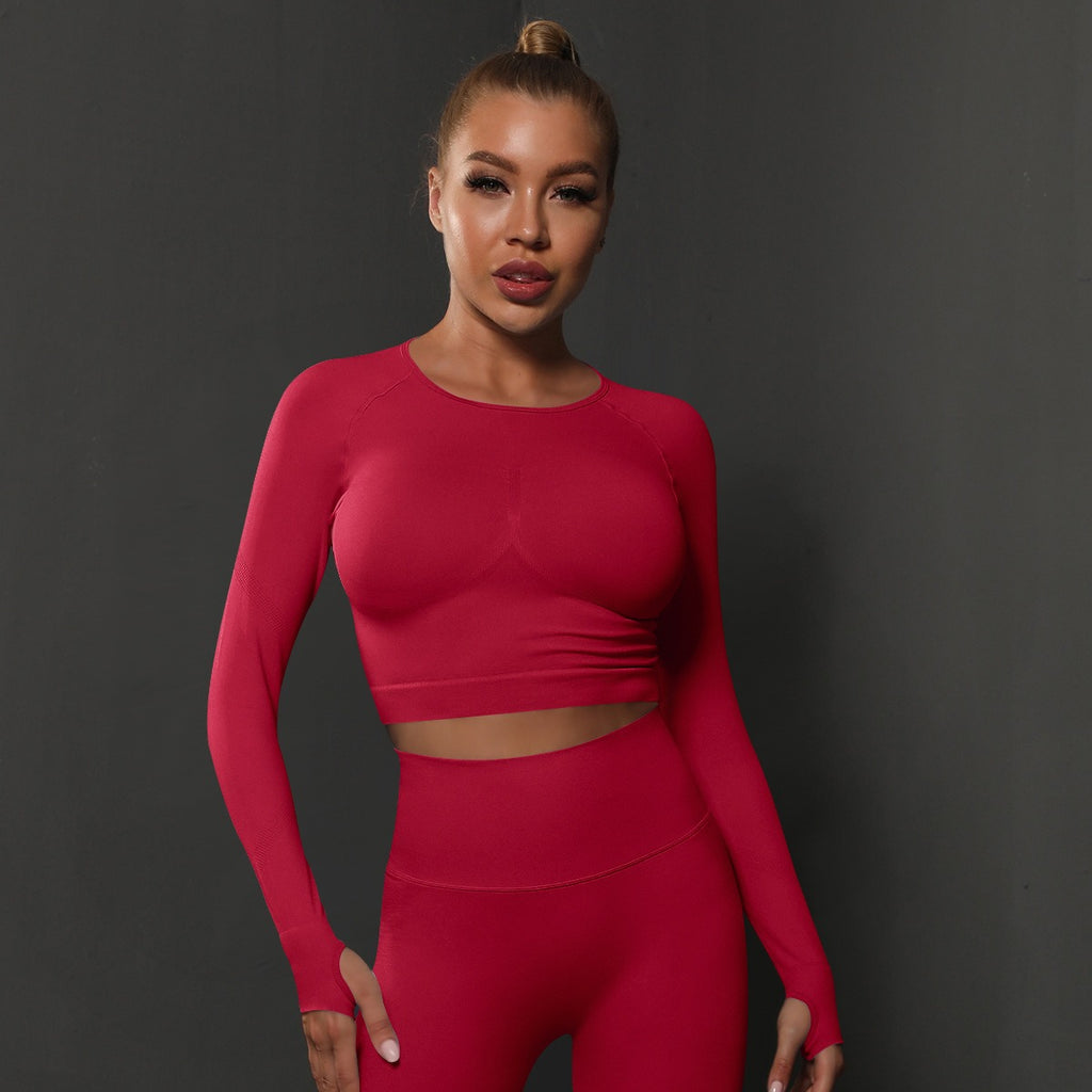 Naadloze Corrigerende Activewear Top met Lange Mouwen