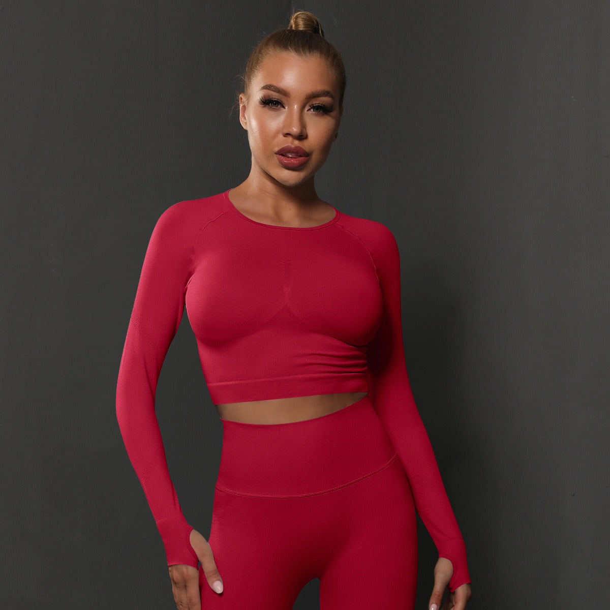 Naadloze Corrigerende Activewear Top met Lange Mouwen