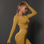 Naadloze Corrigerende Activewear Top met Lange Mouwen