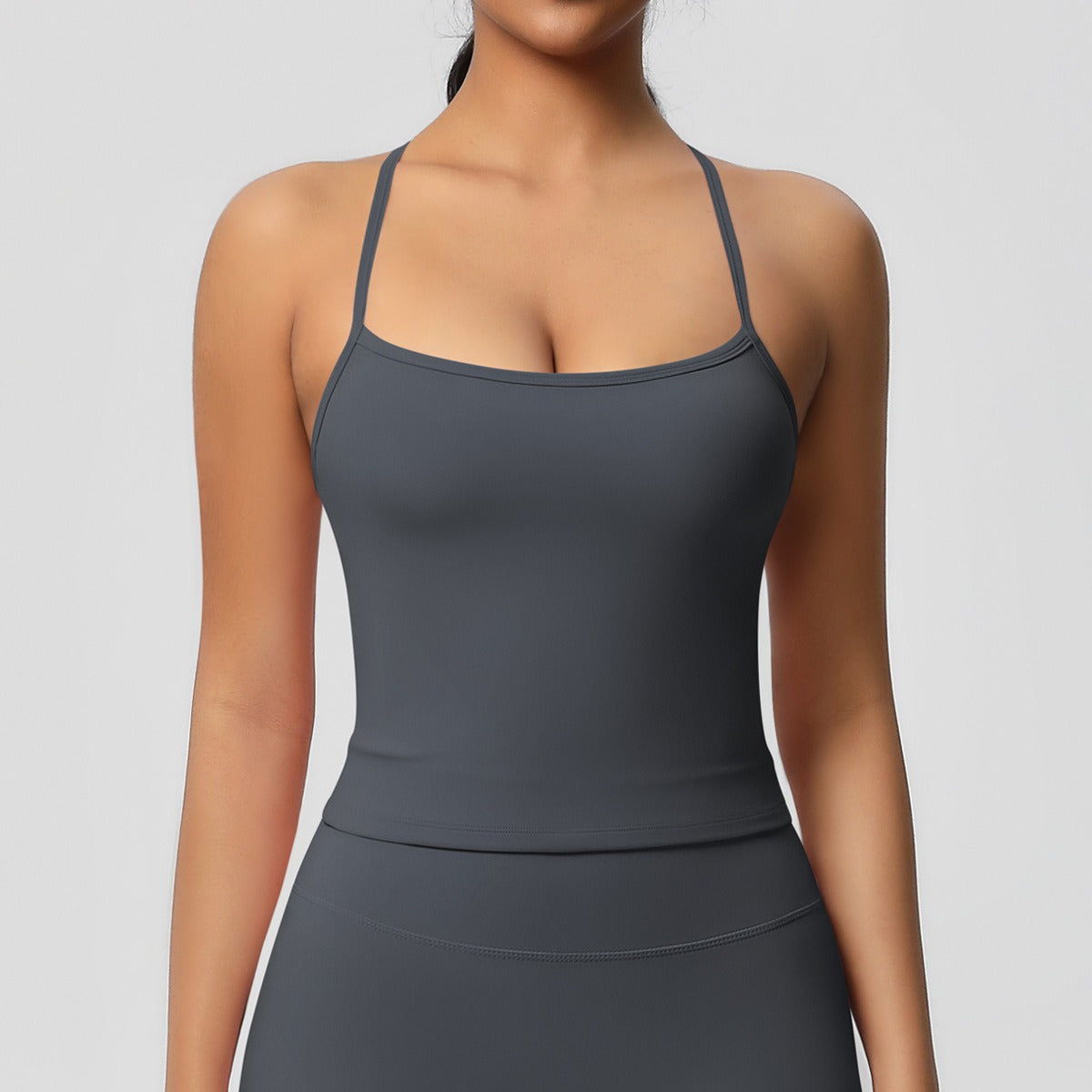 Korte Mouw Sculpting Actieve Croptop