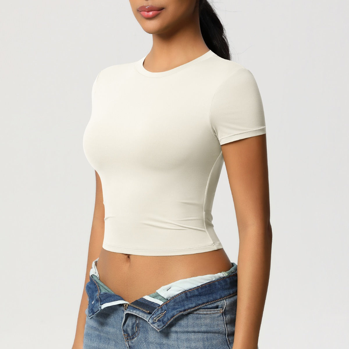 Second-Skin Vormgevende Actieve Crop Top
