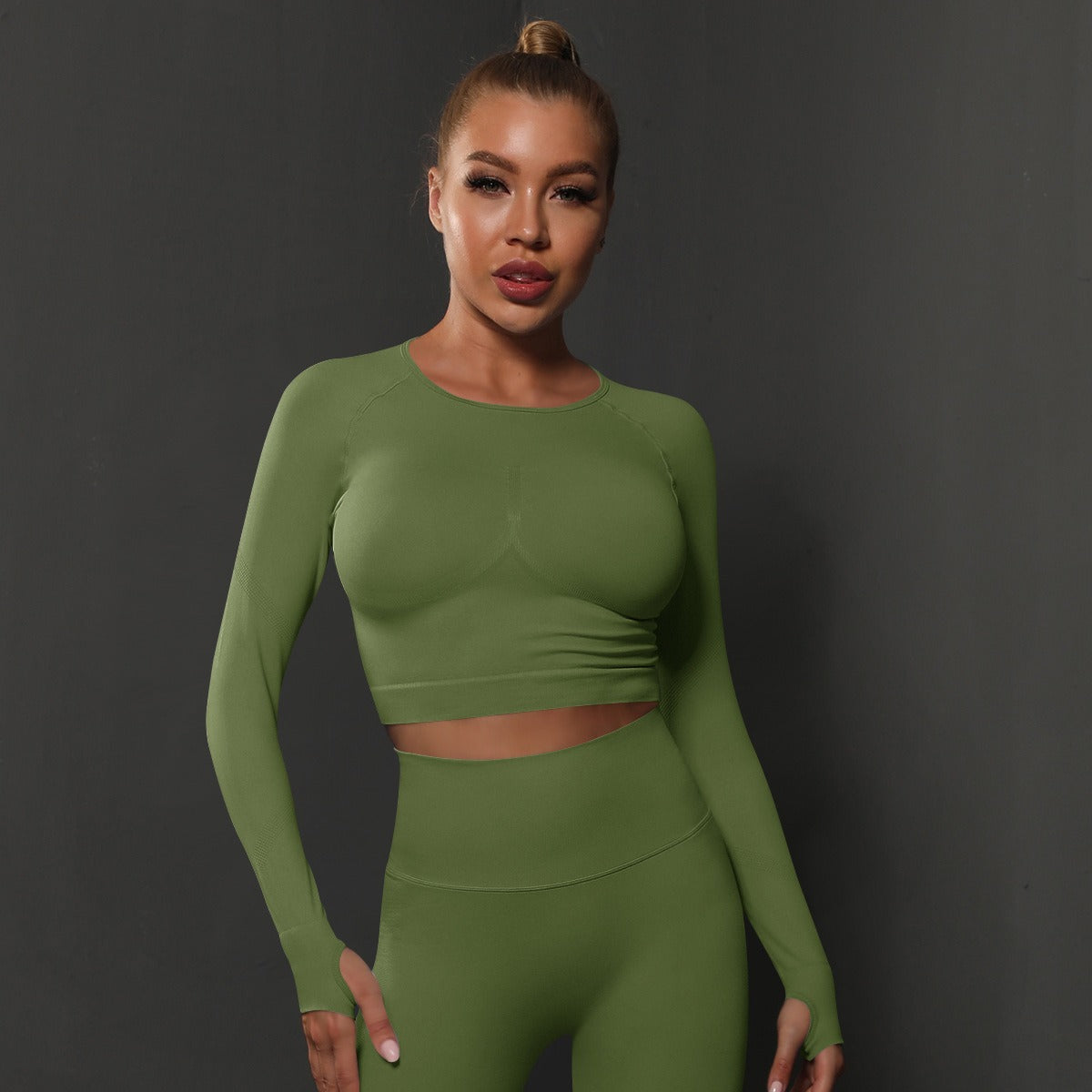 Naadloze Corrigerende Activewear Top met Lange Mouwen