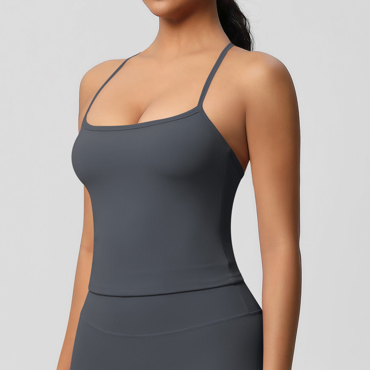 Korte Mouw Sculpting Actieve Croptop