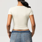 Second-Skin Vormgevende Actieve Crop Top