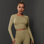 Naadloze Corrigerende Activewear Top met Lange Mouwen