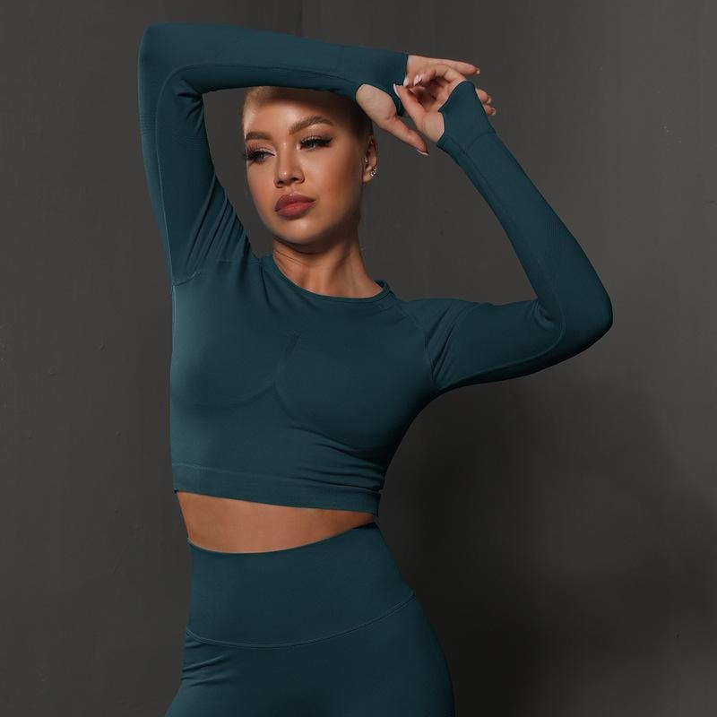 Naadloze Corrigerende Activewear Top met Lange Mouwen