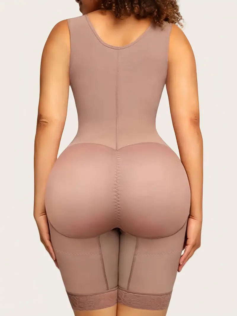 Voorgevormd Sculpt Bodysuit met Haaksluiting aan de Voorkant