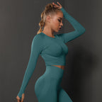 Naadloze Corrigerende Activewear Top met Lange Mouwen