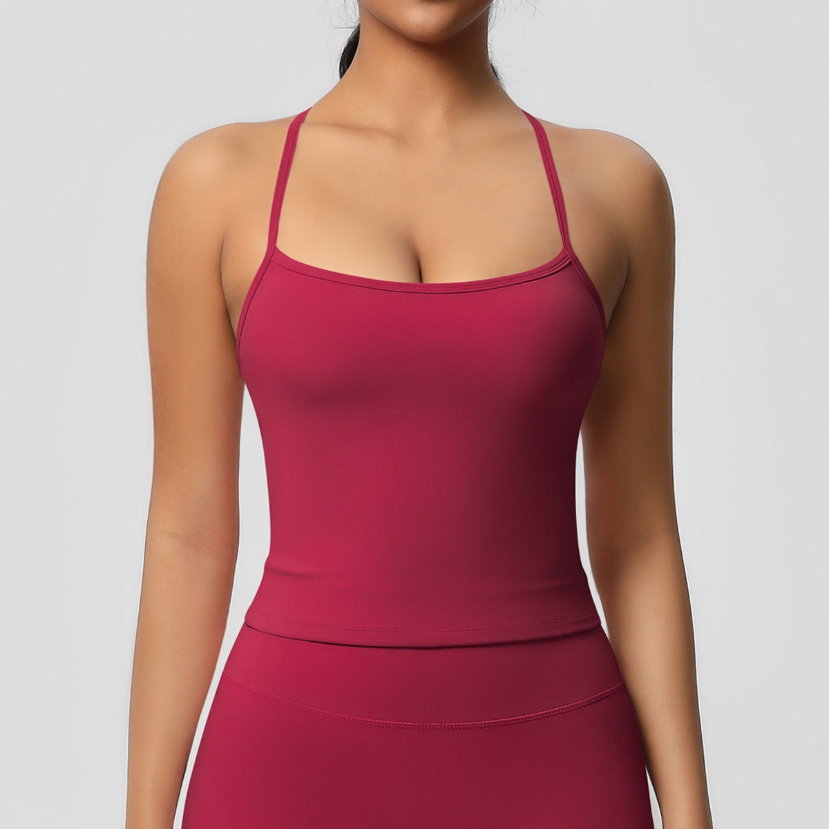 Korte Mouw Sculpting Actieve Croptop