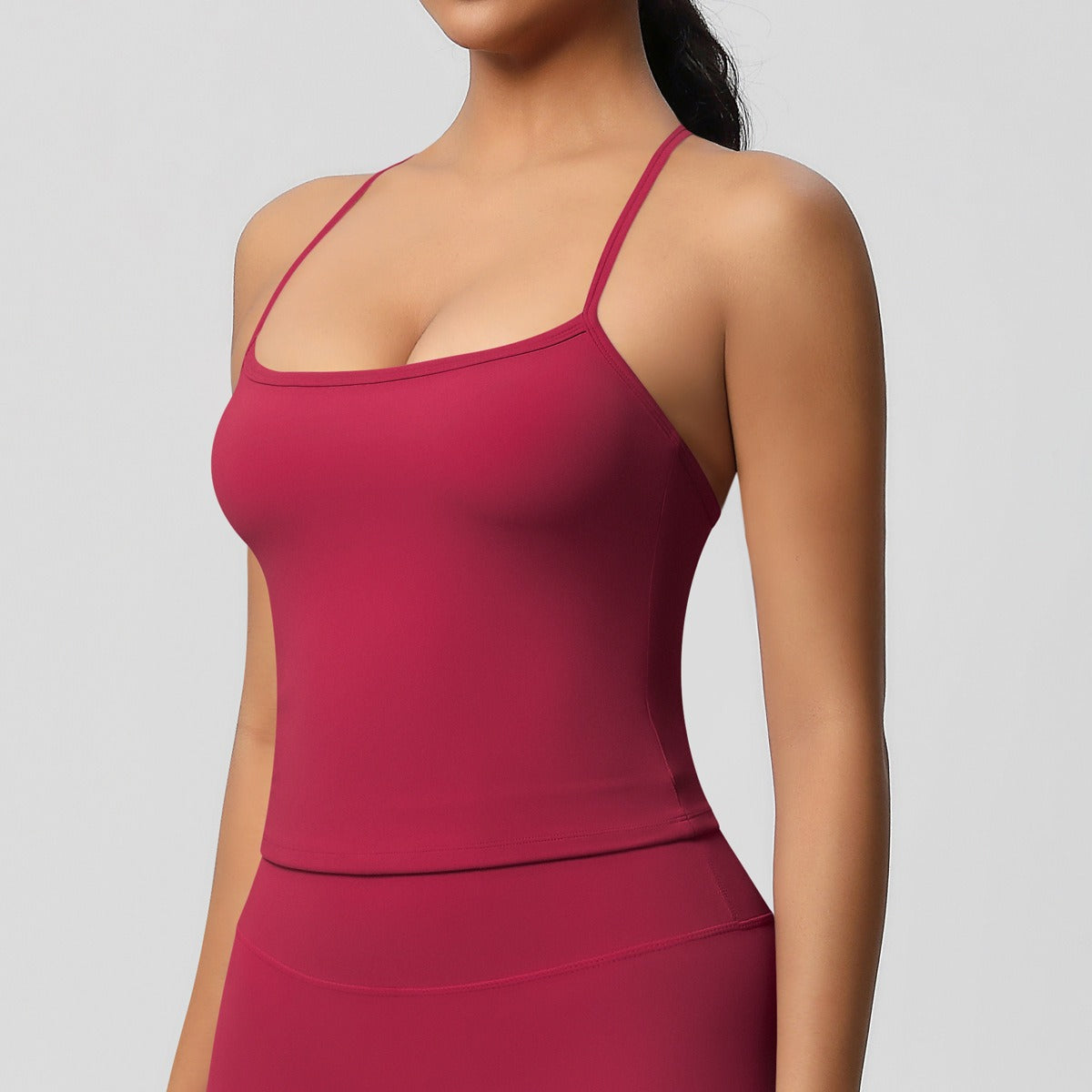 Korte Mouw Sculpting Actieve Croptop