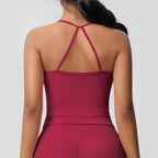 Korte Mouw Sculpting Actieve Croptop