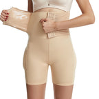 Zip-Up High-Waist Shaping Compression Shorts