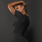 Korte Mouw Sculpting Actieve Croptop