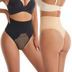 High Waist Corrigerende String met Mesh