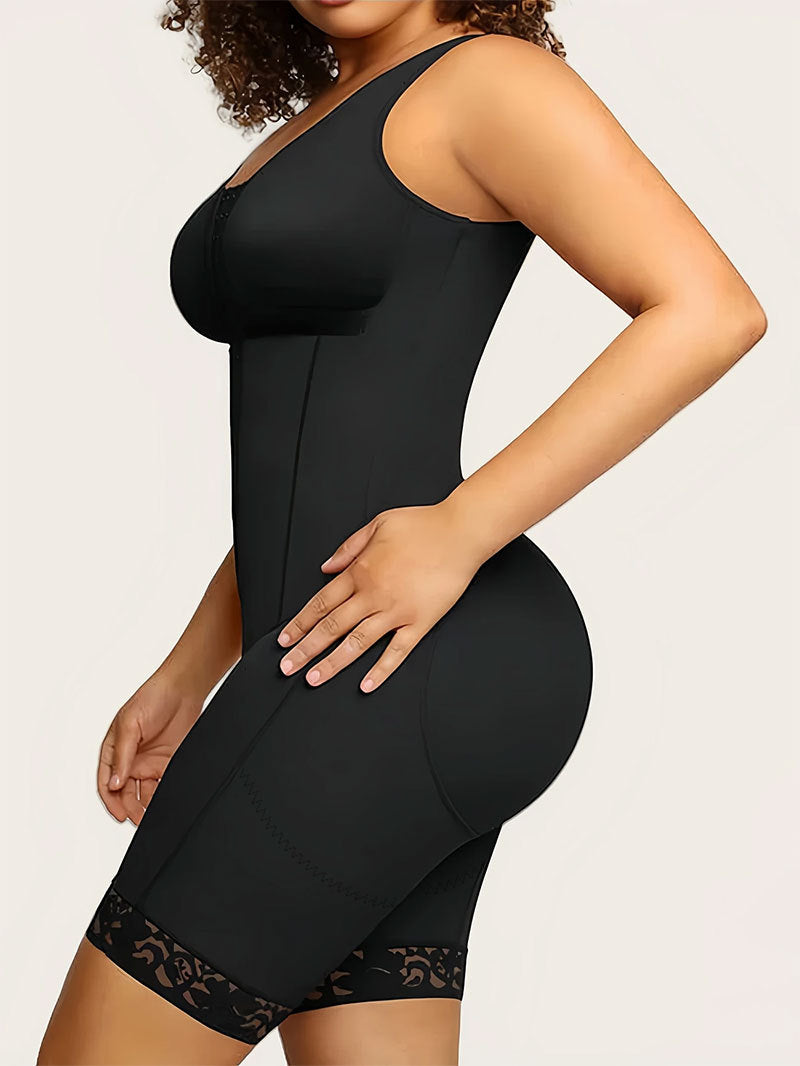 Voorgevormd Sculpt Bodysuit met Haaksluiting aan de Voorkant